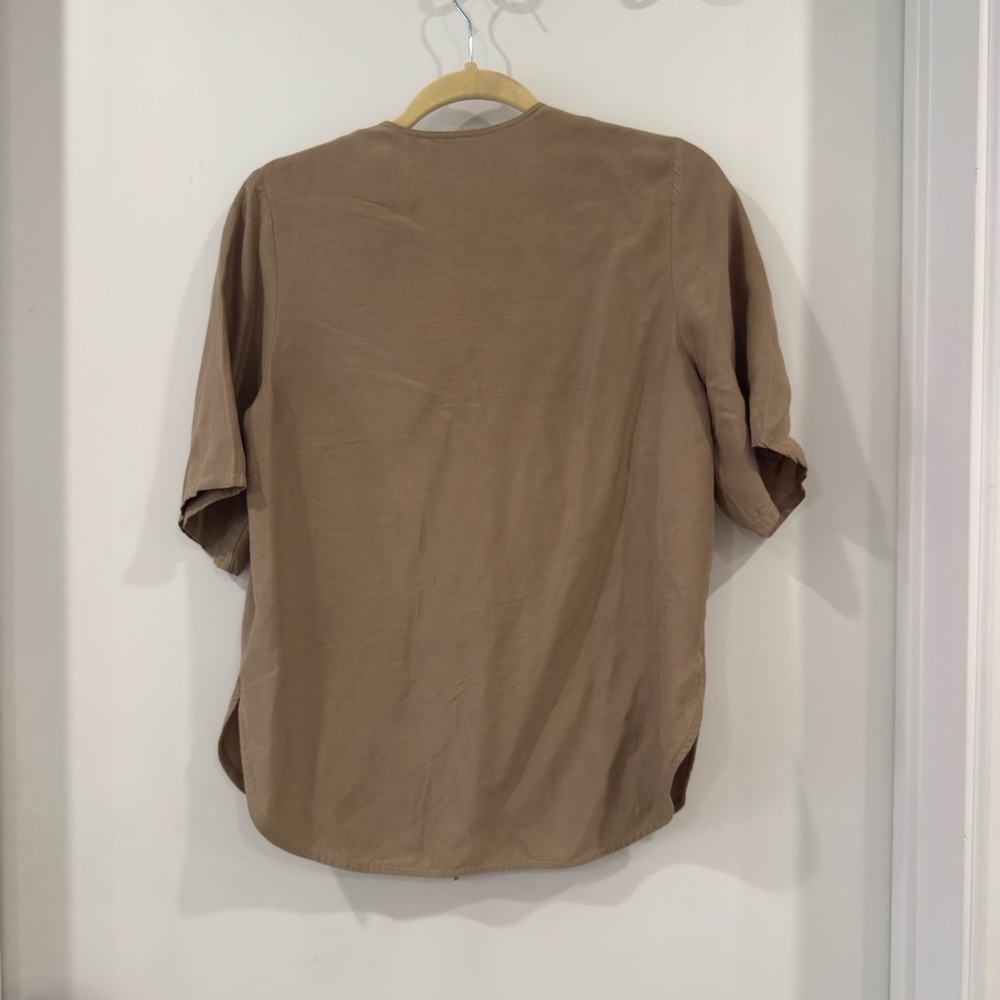 Samson RTR Beige Tie-Front Top - Picture 5 of 6